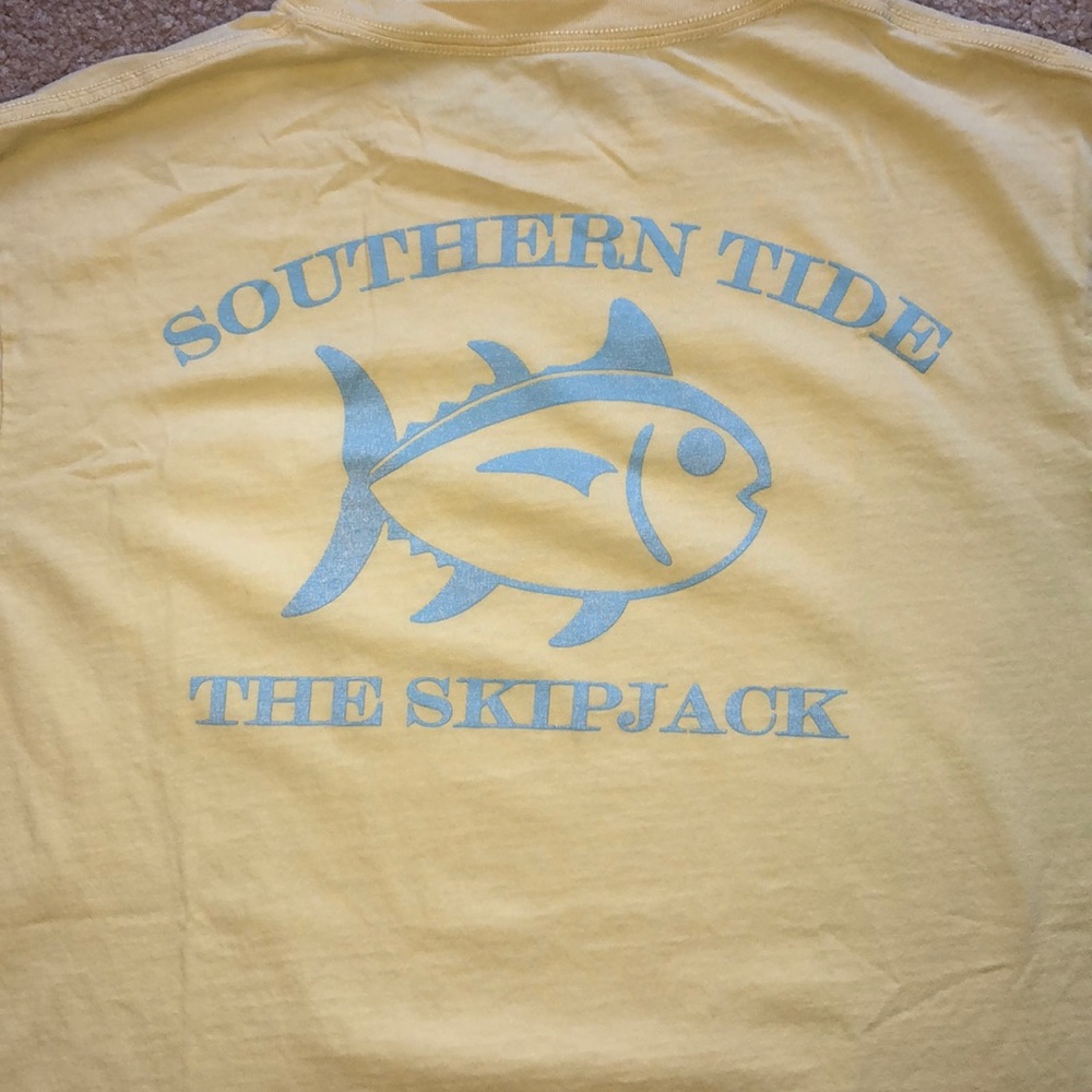 Yellow southern tide pocket tee